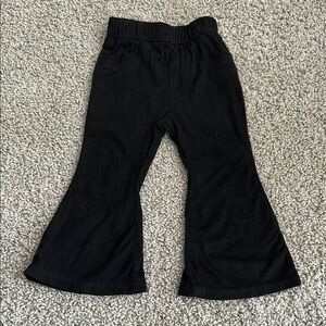 Velvet Toddler Black Flared Bottoms